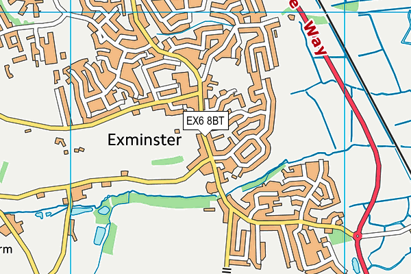 EX6 8BT map - OS VectorMap District (Ordnance Survey)