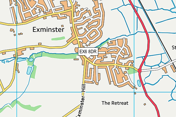 EX6 8DR map - OS VectorMap District (Ordnance Survey)