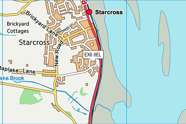 EX6 8EL map - OS VectorMap District (Ordnance Survey)