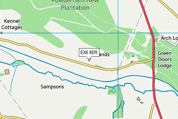 EX6 8ER map - OS VectorMap District (Ordnance Survey)