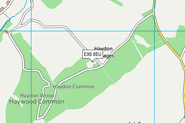 EX6 8EU map - OS VectorMap District (Ordnance Survey)