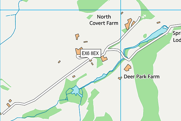 EX6 8EX map - OS VectorMap District (Ordnance Survey)