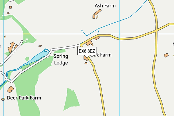 EX6 8EZ map - OS VectorMap District (Ordnance Survey)