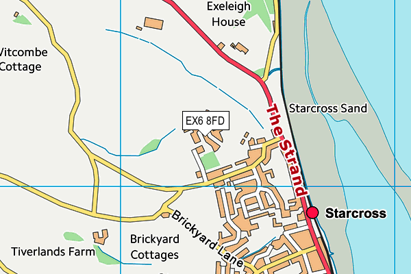 EX6 8FD map - OS VectorMap District (Ordnance Survey)