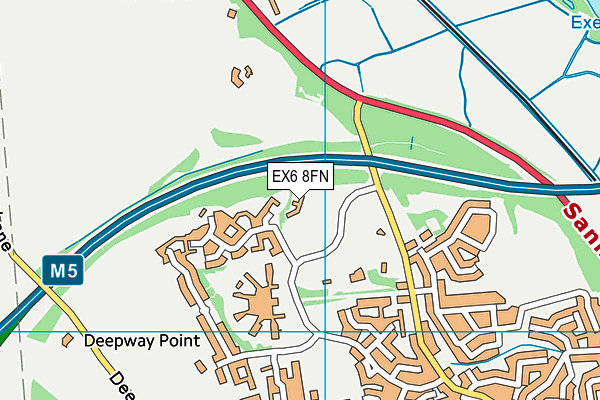 EX6 8FN map - OS VectorMap District (Ordnance Survey)