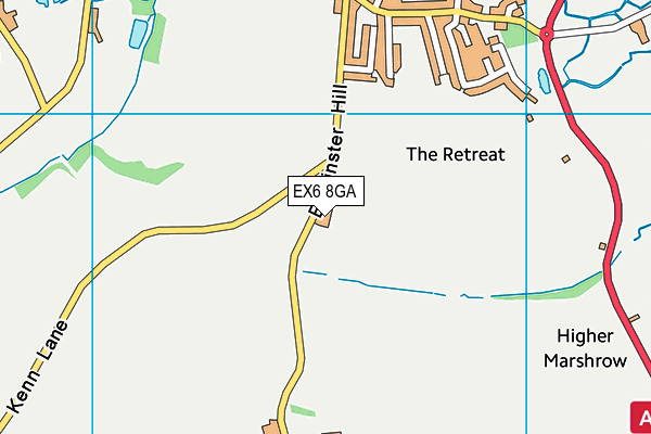 Exminster Golf Centre map (EX6 8GA) - OS VectorMap District (Ordnance Survey)