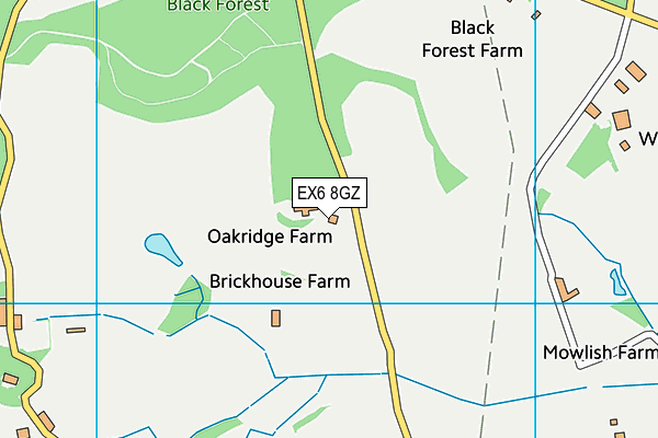 EX6 8GZ map - OS VectorMap District (Ordnance Survey)