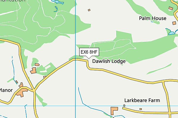 EX6 8HF map - OS VectorMap District (Ordnance Survey)