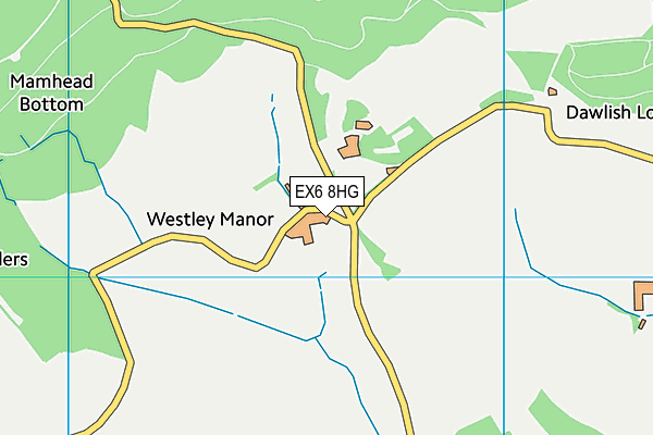 EX6 8HG map - OS VectorMap District (Ordnance Survey)