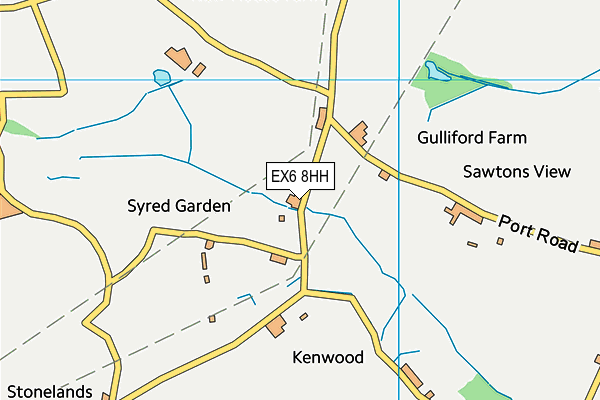 EX6 8HH map - OS VectorMap District (Ordnance Survey)