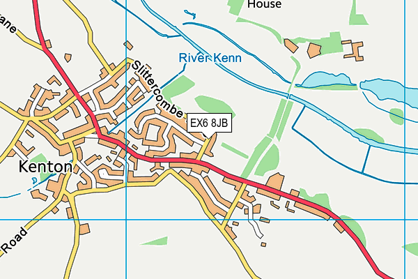 EX6 8JB map - OS VectorMap District (Ordnance Survey)