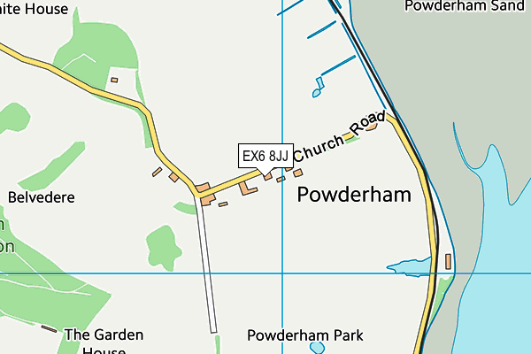 EX6 8JJ map - OS VectorMap District (Ordnance Survey)