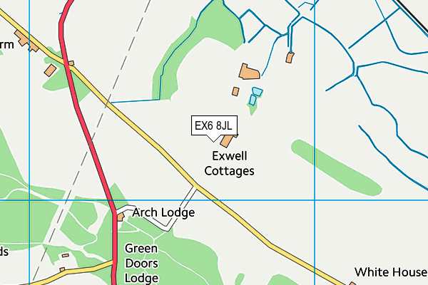 EX6 8JL map - OS VectorMap District (Ordnance Survey)