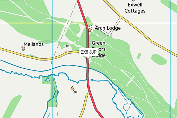 EX6 8JP map - OS VectorMap District (Ordnance Survey)