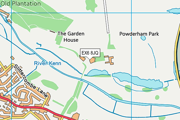 EX6 8JQ map - OS VectorMap District (Ordnance Survey)