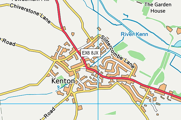 EX6 8JX map - OS VectorMap District (Ordnance Survey)