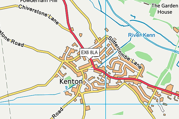 EX6 8LA map - OS VectorMap District (Ordnance Survey)