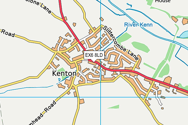 EX6 8LD map - OS VectorMap District (Ordnance Survey)