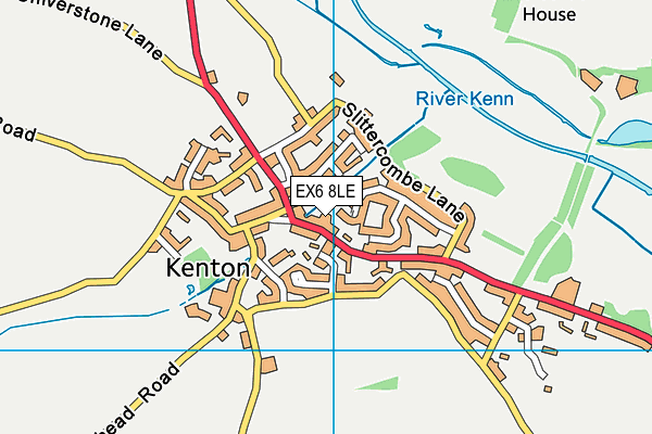 EX6 8LE map - OS VectorMap District (Ordnance Survey)