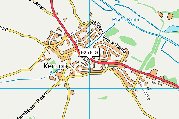 EX6 8LG map - OS VectorMap District (Ordnance Survey)