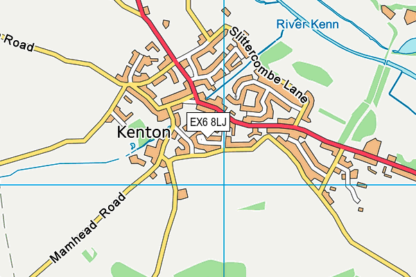 EX6 8LJ map - OS VectorMap District (Ordnance Survey)