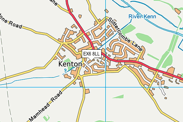 EX6 8LL map - OS VectorMap District (Ordnance Survey)