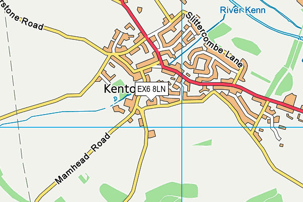 EX6 8LN map - OS VectorMap District (Ordnance Survey)