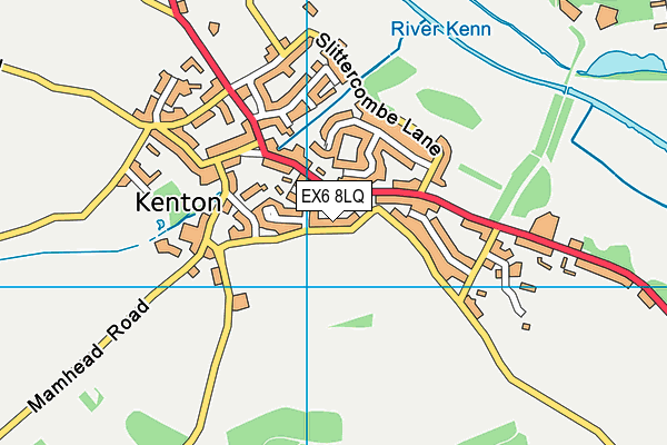 EX6 8LQ map - OS VectorMap District (Ordnance Survey)