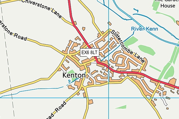 EX6 8LT map - OS VectorMap District (Ordnance Survey)