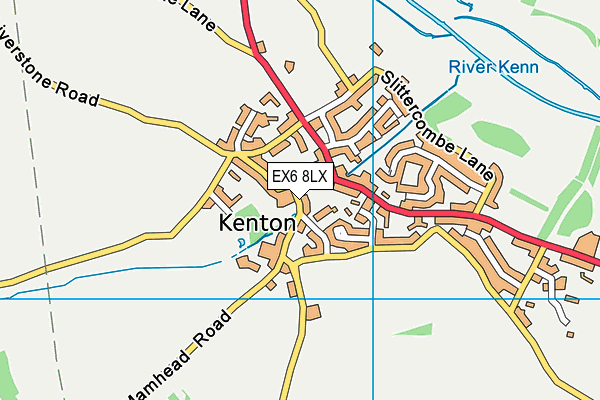 EX6 8LX map - OS VectorMap District (Ordnance Survey)