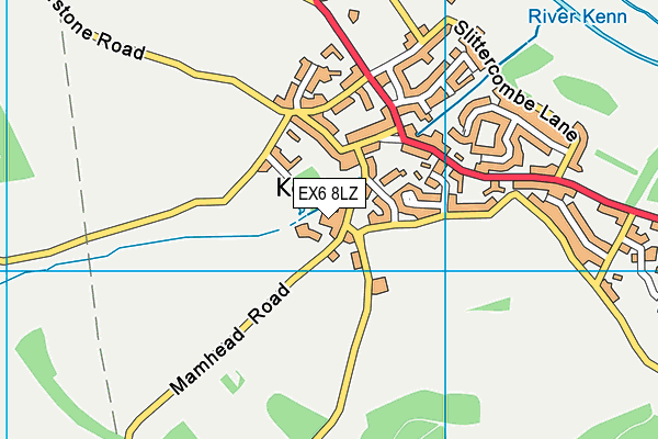 EX6 8LZ map - OS VectorMap District (Ordnance Survey)