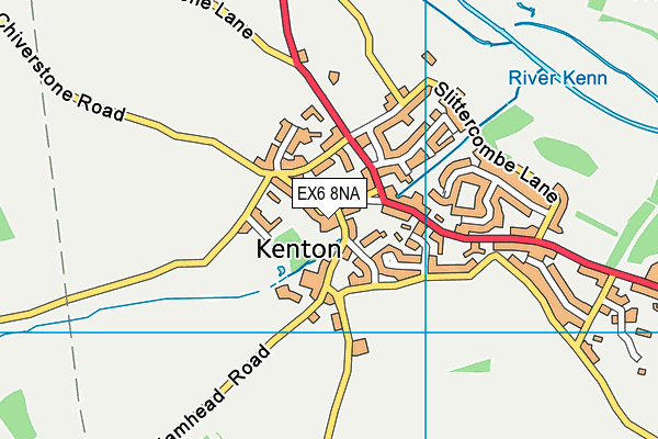 EX6 8NA map - OS VectorMap District (Ordnance Survey)