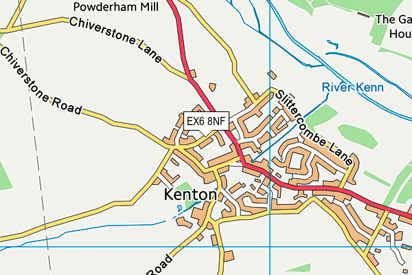 EX6 8NF map - OS VectorMap District (Ordnance Survey)