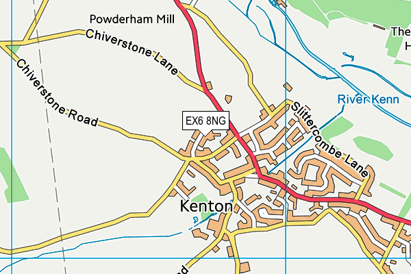 EX6 8NG map - OS VectorMap District (Ordnance Survey)