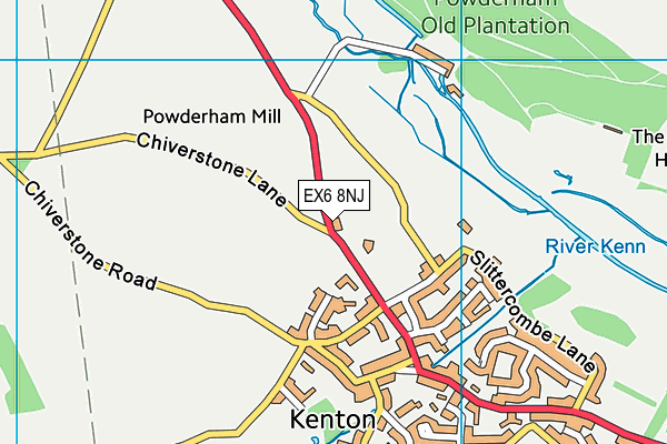 EX6 8NJ map - OS VectorMap District (Ordnance Survey)