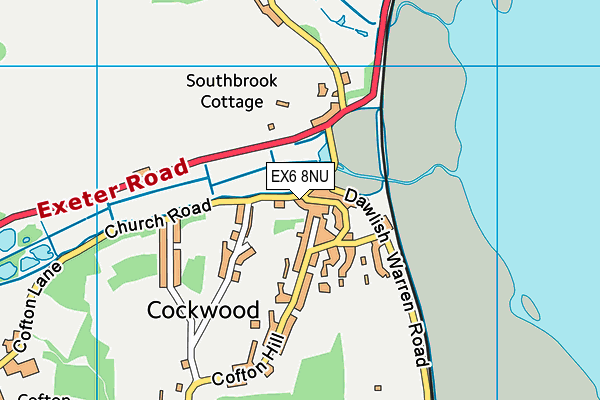 EX6 8NU map - OS VectorMap District (Ordnance Survey)