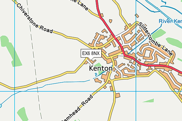 EX6 8NX map - OS VectorMap District (Ordnance Survey)