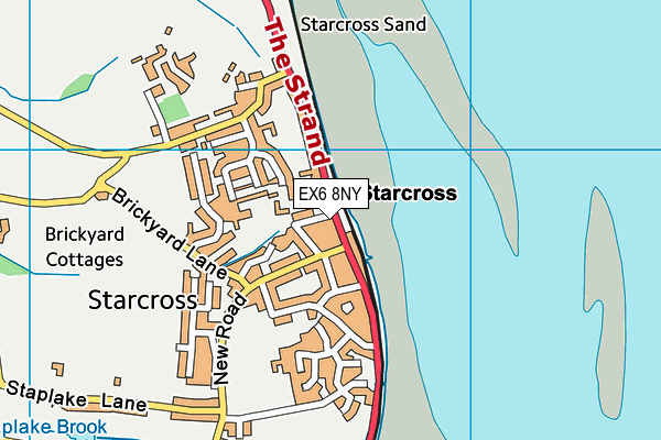 EX6 8NY map - OS VectorMap District (Ordnance Survey)