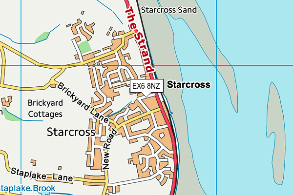 EX6 8NZ map - OS VectorMap District (Ordnance Survey)