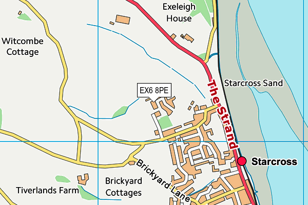 EX6 8PE map - OS VectorMap District (Ordnance Survey)