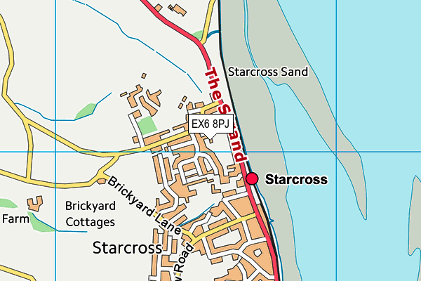 EX6 8PJ map - OS VectorMap District (Ordnance Survey)