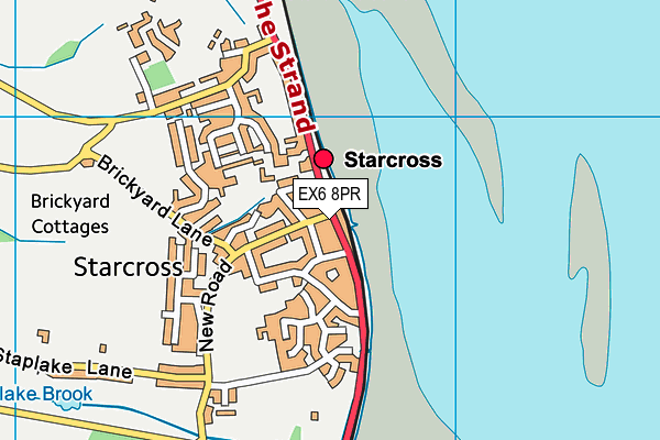 EX6 8PR map - OS VectorMap District (Ordnance Survey)