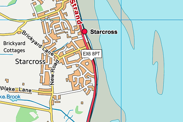 EX6 8PT map - OS VectorMap District (Ordnance Survey)