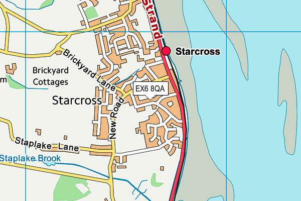 EX6 8QA map - OS VectorMap District (Ordnance Survey)