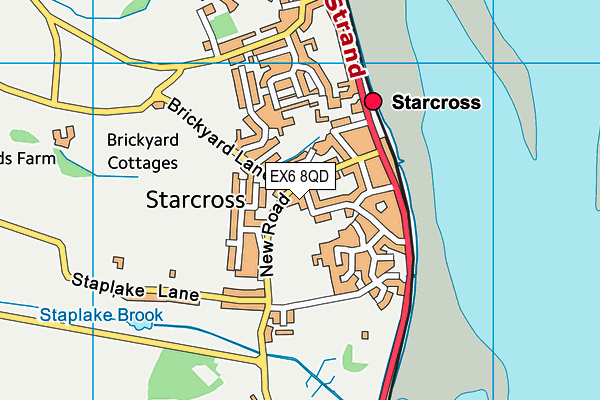 Starcross Primary School map (EX6 8QD) - OS VectorMap District (Ordnance Survey)