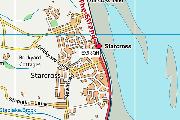 EX6 8QH map - OS VectorMap District (Ordnance Survey)