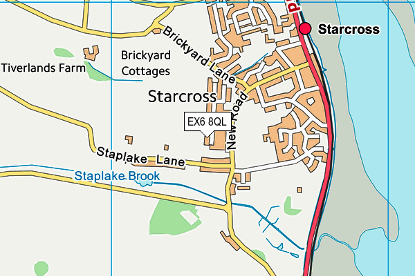 EX6 8QL map - OS VectorMap District (Ordnance Survey)