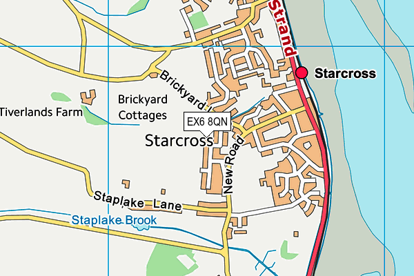 EX6 8QN map - OS VectorMap District (Ordnance Survey)