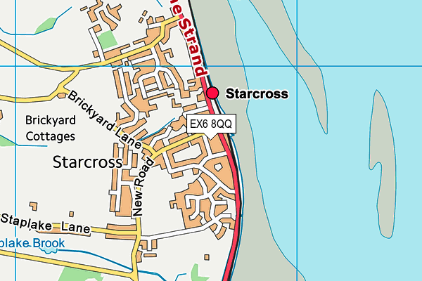 EX6 8QQ map - OS VectorMap District (Ordnance Survey)