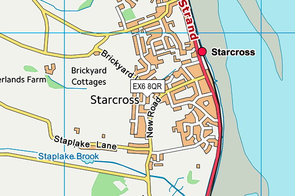 EX6 8QR map - OS VectorMap District (Ordnance Survey)